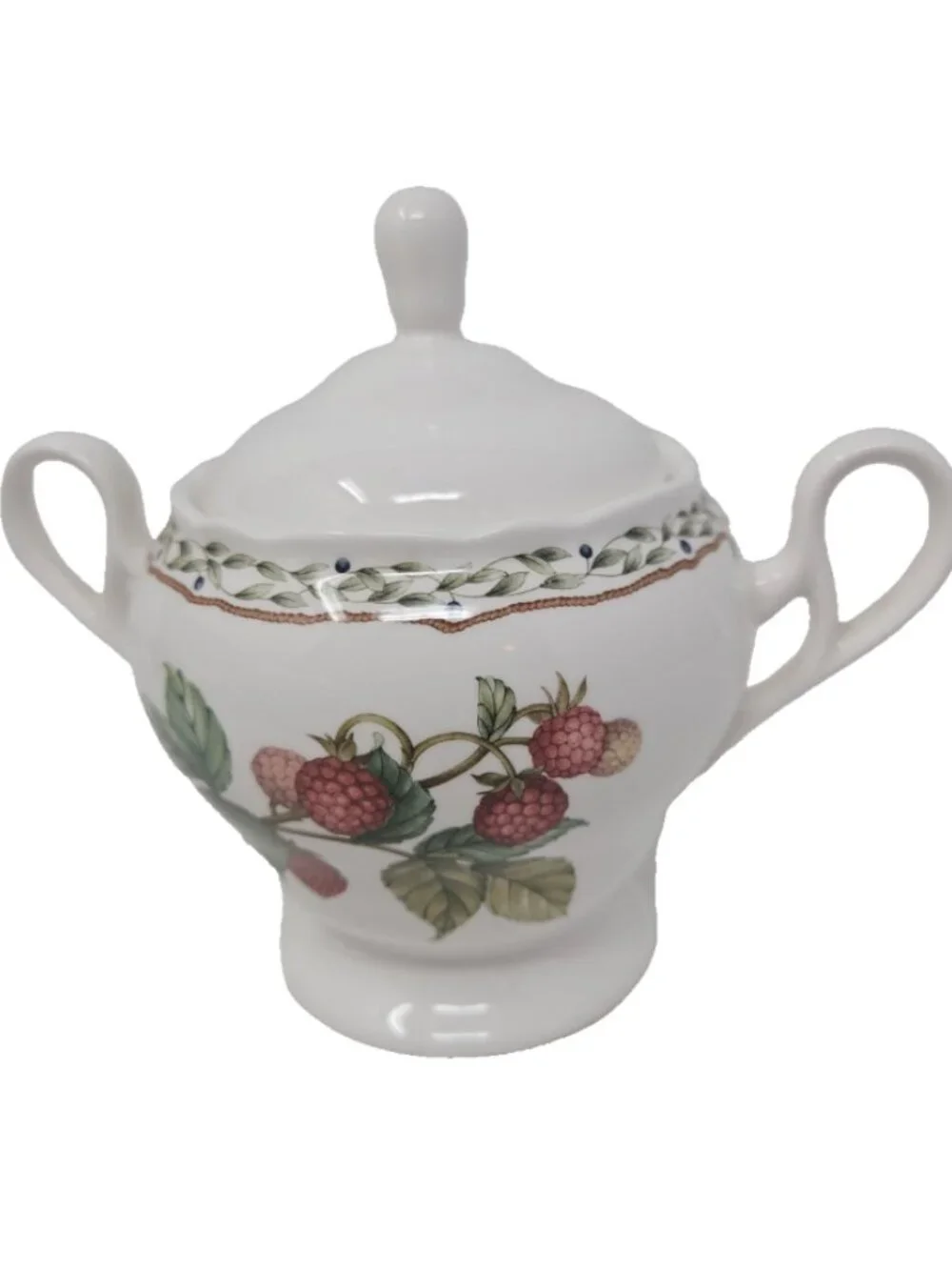 Vintage 1980s Noritake Primachina Lidded 2 Handled Sugar Bowl Royal Orchard 9416